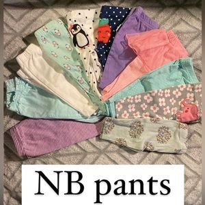Newborn girls pants lot